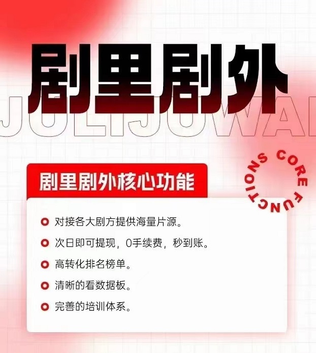 劇里劇外短劇推廣平臺介紹