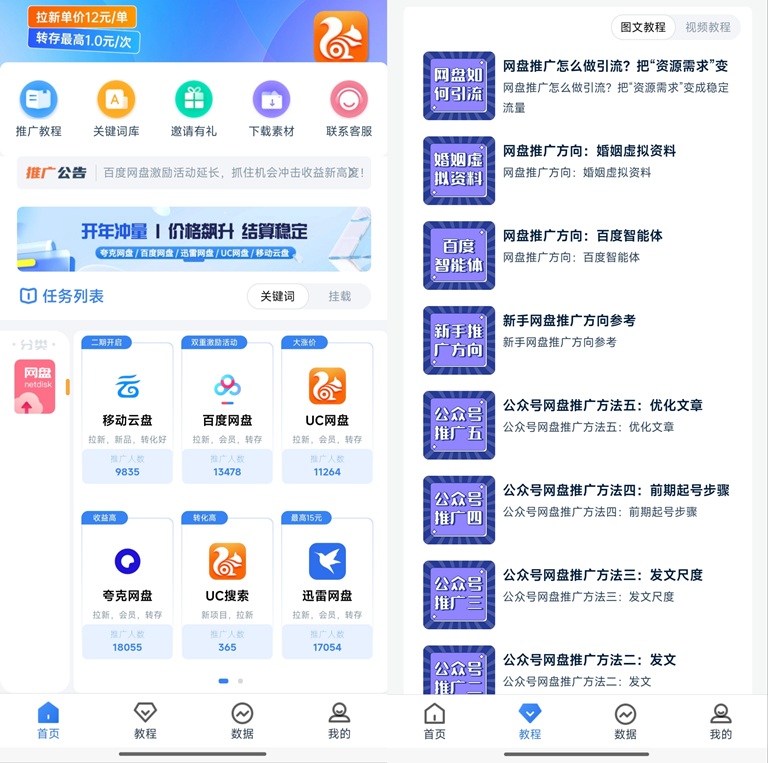 high推-不扣量的網(wǎng)盤拉新推廣授權(quán)接單平臺！